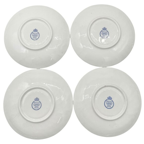 Royale Garden Bone China Teacup and Saucer Set Pink Rose Design 3 cups 4 saucers - Picture 12 of 12